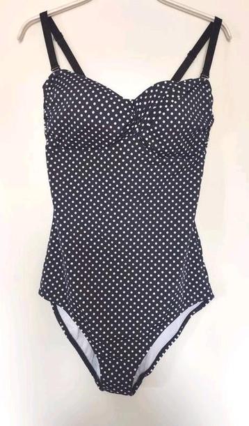 Retro stijl Corrigerend badpak blauw wit polkadots HEMA 40 beschikbaar voor biedingen