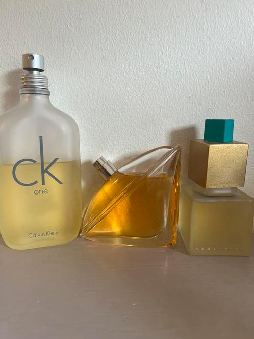 3 x parfum ivm beëindiging hobby, 2 x CK 1 x liz Claiborne, Sieraden, Tassen en Uiterlijk, Uiterlijk | Parfum, Nieuw, Ophalen of Verzenden