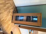 Vitrine kast, Huis en Inrichting, Kasten | Vitrinekasten, Ophalen, Eikenhout, 50 tot 100 cm, Zo goed als nieuw