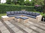 Hoekbank chaise lounge van steigerhout GRATIS BEZORGD, Nieuw