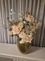Gouden vaas met Kunstbloemen zgan, Ophalen, Zo goed als nieuw