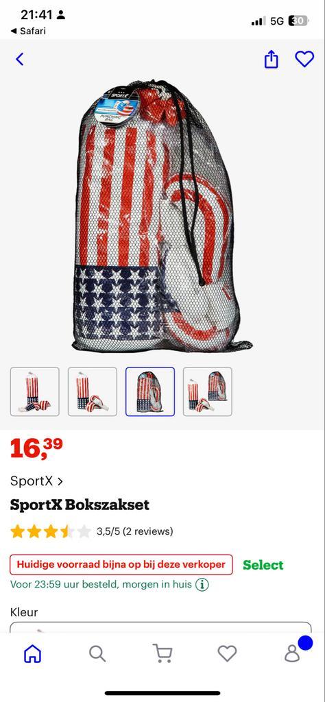 NIEUWSTAAT SportX Boksset Kinderen - Compleet & Perfect!, Sport en Fitness, Boksen, Zo goed als nieuw, Bokszak, Ophalen of Verzenden