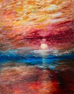 Zonsondergang olieverf schilderij, Ophalen