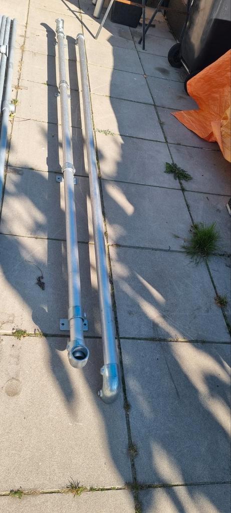 Steigerbuizen Ø50 mm – 2 stuks van 293 cm, Doe-het-zelf en Verbouw, Steigers, Gebruikt, Overige typen, Minder dan 2 meter, Ophalen