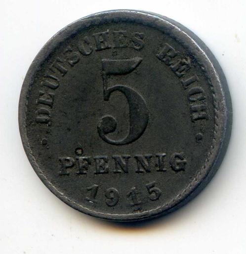 Duitsland 5 Pfennig 1915, Postzegels en Munten, Munten | Europa | Niet-Euromunten, Duitsland, Ophalen of Verzenden