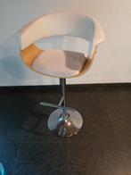 Leren kruk, Huis en Inrichting, Barkrukken, 1 kruk, Ophalen of Verzenden, Leer, 60 tot 90 cm