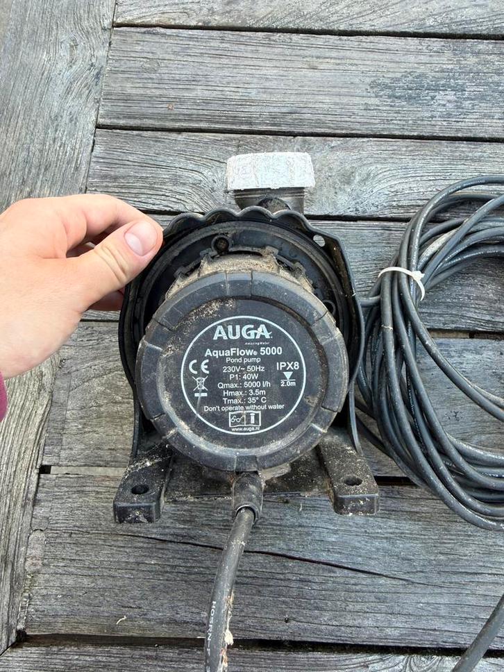 Auga AquaFlow 5000 Vijverpomp – Goed werkend, Tuin en Terras, Vijver-toebehoren, Gebruikt, Vijverpomp, Ophalen of Verzenden
