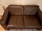 Bruine leren bank - Goed onderhouden!, Huis en Inrichting, Ophalen, Gebruikt, 150 tot 200 cm, Tweepersoons