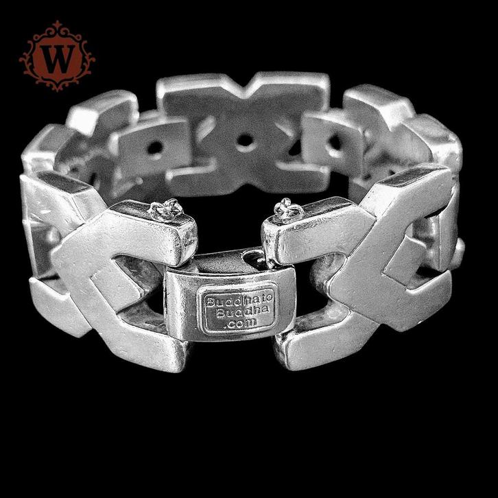 RABAN maat F     Buddha to Buddha armband, Sieraden, Tassen en Uiterlijk, Armbanden, Zo goed als nieuw, Zilver, Zilver, Ophalen of Verzenden