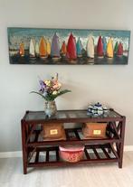 Sidetable, Ophalen, Gebruikt, 100 tot 150 cm, Teakhout