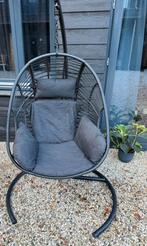Lounge stoel hangend zwart ei, Ophalen, Zo goed als nieuw, Overige materialen