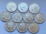 10 Prachtige serie zilveren rijksdaalders wilhelima, Ophalen of Verzenden, Koningin Wilhelmina, 2½ gulden