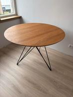 Ronde eettafel met hairpin poot, 110 cm, Ophalen, Rond, Zo goed als nieuw, Metaal