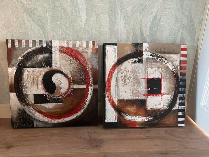 Cobra Art Company 2 schilderijen, Huis en Inrichting, Woonaccessoires | Schilderijen, Tekeningen en Foto's, Zo goed als nieuw