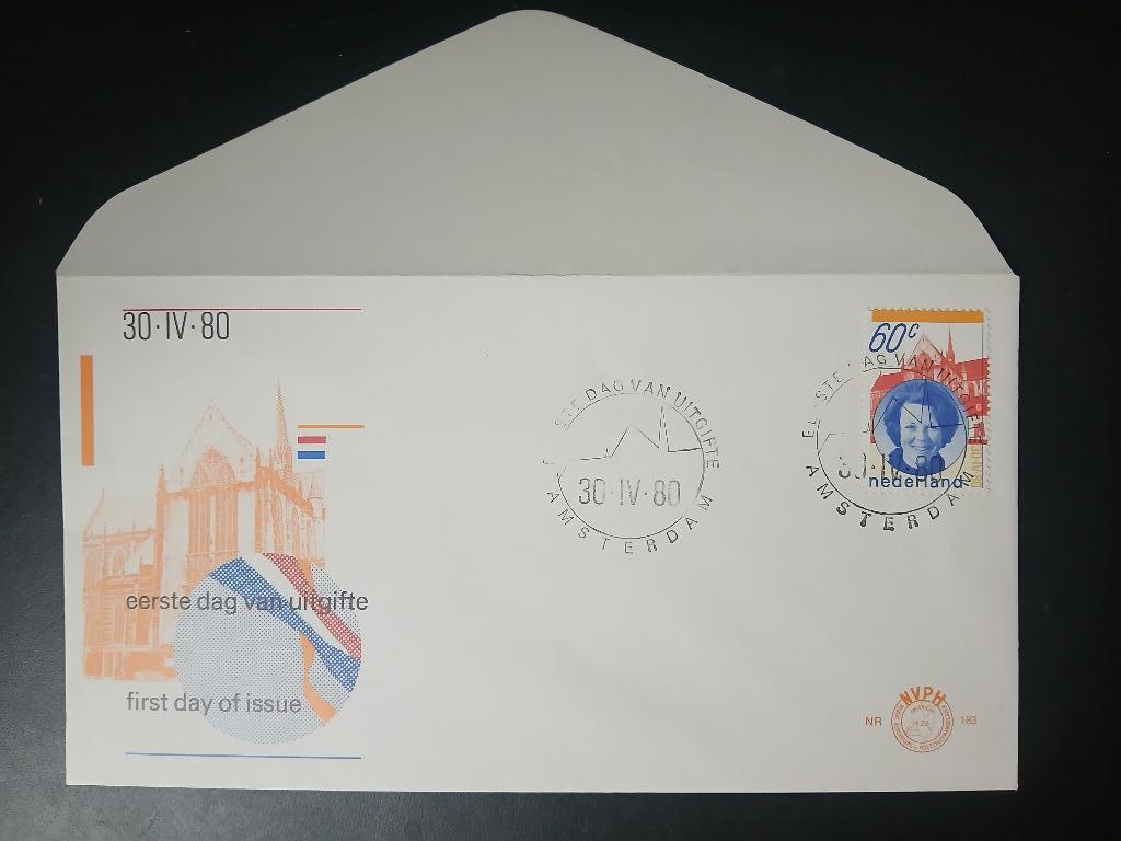 Nederland 1980 - FDC E183, Postzegels en Munten, Postzegels | Eerstedagenveloppen, Ophalen of Verzenden, Onbeschreven, Nederland