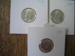 DRIE KWARTJES 1939, 40, 41, Ophalen of Verzenden, Koningin Juliana, 25 cent, Zilver
