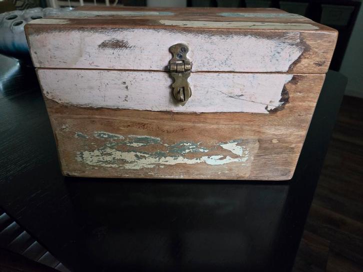 Tof houten kistje, Huis en Inrichting, Woonaccessoires | Kisten, Minder dan 50 cm, Minder dan 50 cm, Ophalen