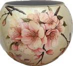 Glazen bolvaas met appelbloesem, Overige kleuren, Nieuw, Ophalen of Verzenden, Glas