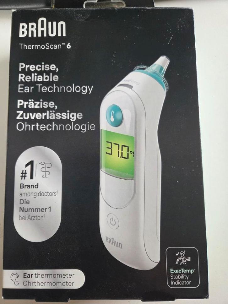 braun thermoscan 6 oorthermometer, Witgoed en Apparatuur, Persoonlijke-verzorgingsapparatuur, Zo goed als nieuw, Overige typen