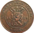 Nederlands-Indië 1 cent 1859, Ophalen of Verzenden, Zuidoost-Azië, Losse munt