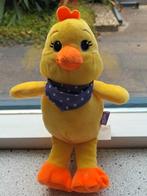 Eend of eendje merk Milka geel velours paarse halsdoek, Ophalen of Verzenden, Zo goed als nieuw, Eend