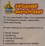 Schoonmaakster Gezocht