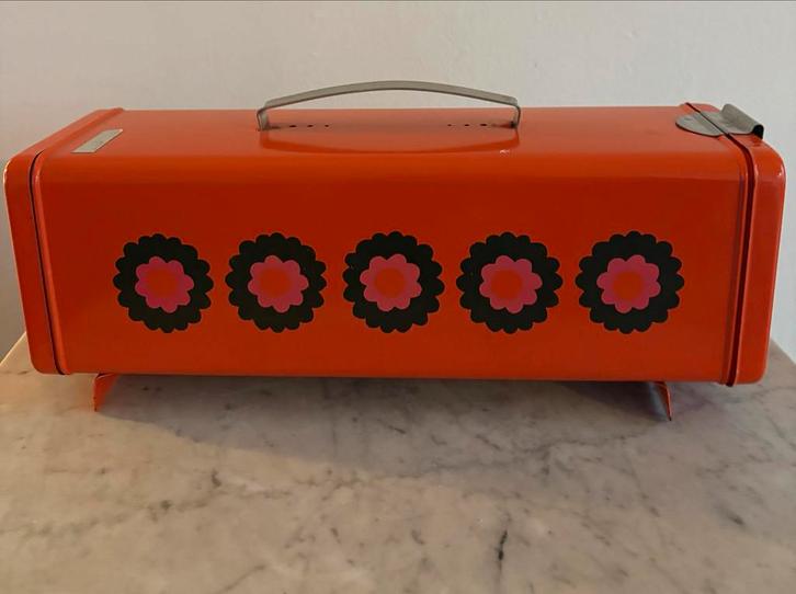 Retro Oranje Ontbijtkoektrommel, Antiek en Kunst, Antiek | Keukenbenodigdheden, Ophalen