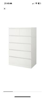 IKEA Malm kast met 6 laders, Huis en Inrichting, Kasten | Ladekasten, Ophalen, 5 laden of meer, 100 tot 150 cm, Eikenhout