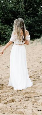 Trouwjurk maat 36 166 + sleehak, Kleding | Dames, Trouwkleding en Trouwaccessoires, Ophalen of Verzenden, Zo goed als nieuw, Wit