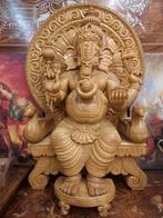 Houten Ganesha Beeld - Handgesneden, Antiek en Kunst, Ophalen