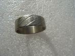 RVS Ring met Print erin, 20 of groter, Zo goed als nieuw, Dame of Heer, IJzer of Staal