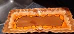 Vintage cakeschaal fatlava retrokleur oranje/ bruin, Huis en Inrichting, Keuken | Servies, Ophalen of Verzenden, Overige stijlen