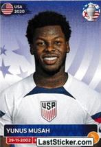 Gezocht Panini Copa America 2024 USA13 Yunus Musah, Ophalen of Verzenden, Buitenlandse clubs, Poster, Plaatje of Sticker