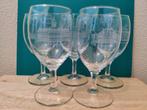Vijf vintage wijnglazen met afbeelding van paleizen, Verzamelen, Glas en Borrelglaasjes, Verzenden, Zo goed als nieuw, Overige typen