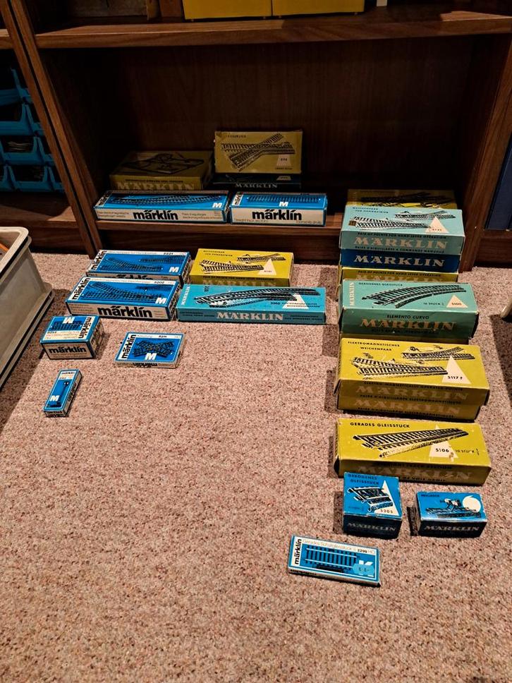 Marklin M Rails Partij - Vintage Treinrails, Hobby en Vrije tijd, Modeltreinen | H0, Gebruikt, Rails, Wisselstroom, Märklin, Ophalen of Verzenden