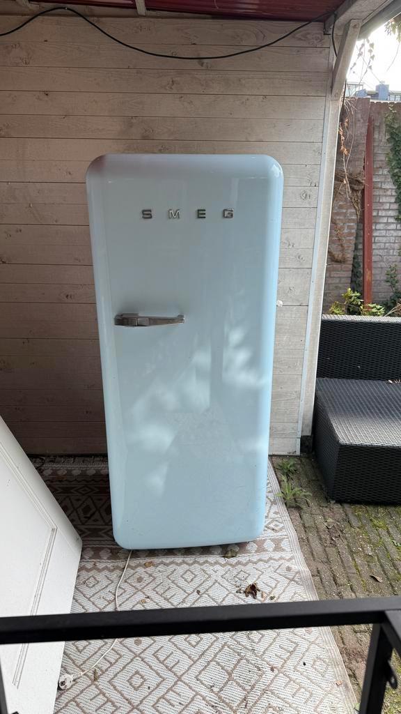 Smeg Koelkast, Witgoed en Apparatuur, Koelkasten en IJskasten, Gebruikt, Met vriesvak, 200 liter of meer, 160 cm of meer, 60 cm of meer