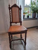 Antieke stoel met rieten zitting, Antiek en Kunst, Ophalen of Verzenden