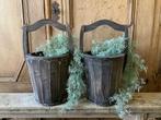 NIEUW gave houten emmer emmers met hengsel, Ophalen of Verzenden, Nieuw, Hout