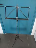 Zwarte Muziekstandaard - In hoogte verstelbaar, Ophalen, Gebruikt, Muziekstandaard