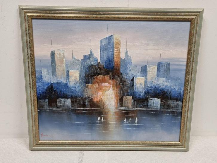 James Belton Bonsall - Skyline, Antiek en Kunst, Kunst | Schilderijen | Klassiek, Ophalen of Verzenden