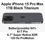 Apple iPhone 15 Pro Max 1TB Zwart A17 iOS18.6 94% +bookcase, Telecommunicatie, Mobiele telefoons | Apple iPhone, Ophalen, 94 %