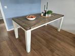 Uitschuifbare eettafel, Huis en Inrichting, Tafels | Eettafels, Ophalen, Gebruikt, 50 tot 100 cm, Vijf personen of meer