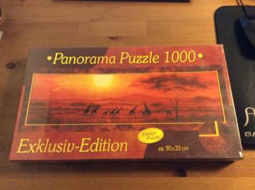 panorama puzzle 1000 stukjes legpuzzel zonsondergang. Nieuw beschikbaar voor biedingen