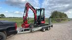 Graafmachine met machinist en grondwerker te huur