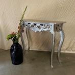 Barok sidetable - 90 x 31 cm - zilver - Bij TTM Wonen, Huis en Inrichting, Tafels | Sidetables, TTM Wonen, Meubels – (Perzische) Tapijten en Woonaccessoires