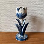 Vintage Delfts Blauwe Tulp Kandelaar, Kaarsenhouder, Kaars, Overige materialen, Blauw, Ophalen of Verzenden, Zo goed als nieuw