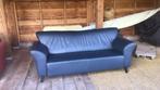 Blauw leren bank te koop, Huis en Inrichting, Ophalen, Gebruikt, 150 tot 200 cm