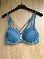 Hunkemöller bh met voorsluiting 70B, Kleding | Dames, Ondergoed en Lingerie, Hunkemöller, Ophalen of Verzenden, Blauw, BH