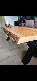 Handgemaakte boomstam salontafel, Huis en Inrichting, Tafels | Salontafels, Ophalen, 100 tot 150 cm, 50 tot 100 cm, Zo goed als nieuw