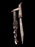 Decoratief tribale mes met schede, Antiek en Kunst, Ophalen of Verzenden